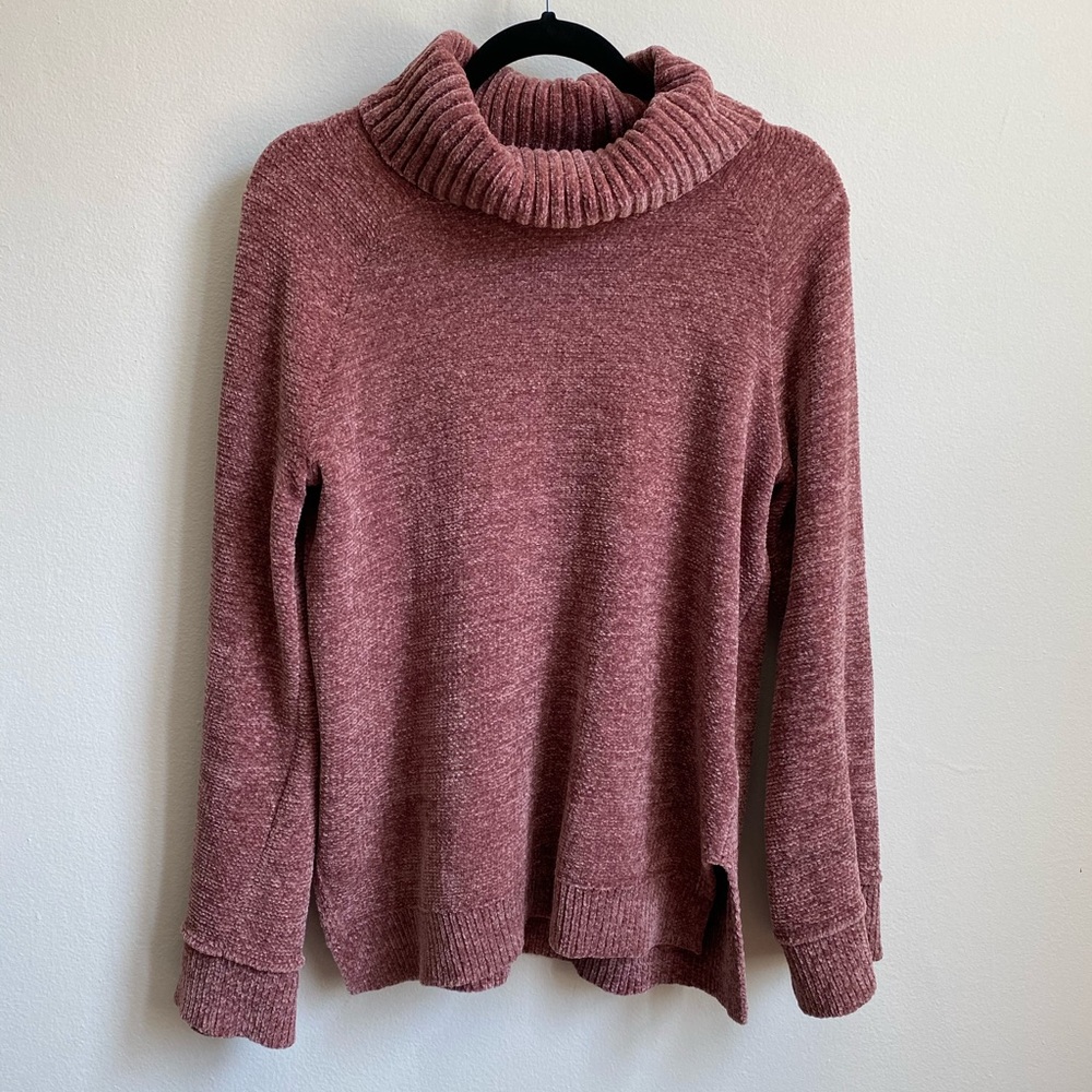 Express Chenille Cowl Neck Tunic Sweater